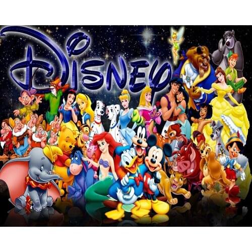 Disney 5D DIY Diamond embroidery Cross stitchFamily Meeting Cartoon Full Diamond mosaic Diamond painting decoration