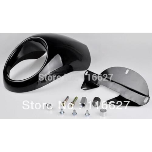 Cafe Racer Cowl Visor headlight mask Front Fairing Fly Screen Flyscreen For Harley dyna Sportster V-Rod FX XL 883 Freeshipping