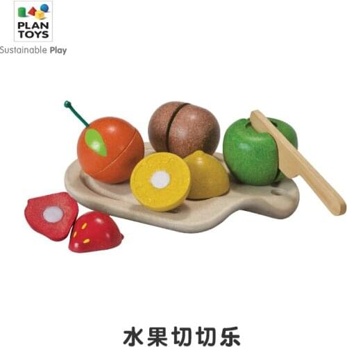Plantoys3600 Wooden Fruit Cut Childrens Kitchen Girl Baby Boy Play House Cutting and Cutting Childrens Toys Wooden toys