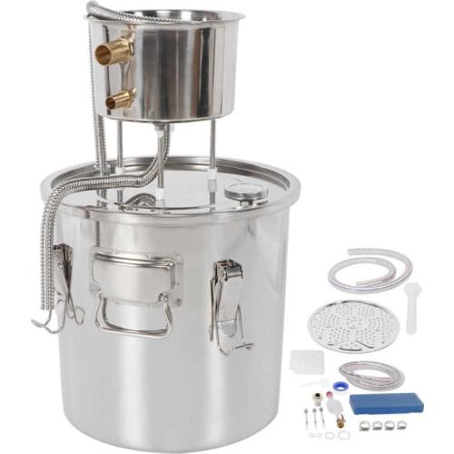 22L Stainless Steel Water Wine Distiller Home Brewing Kit Brew Keg Distillation Equipment Distilled Water Production Equipment
