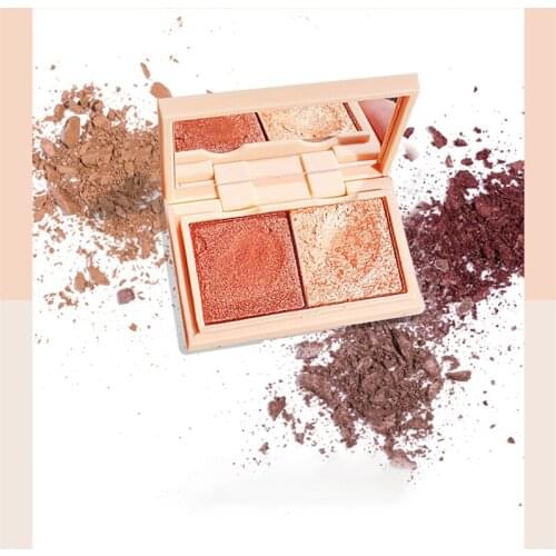 Two-tone Diamond Glitter Earth Color Eyeshadow Palette Mashed Potato Long-lasting Eye Shadow Wonderful Colors Fine Powder TSLM1