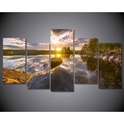 HD Print 5pcs canvas art sea beach seascape painting modern home decor wall art picture for living room decor painting /PT0320