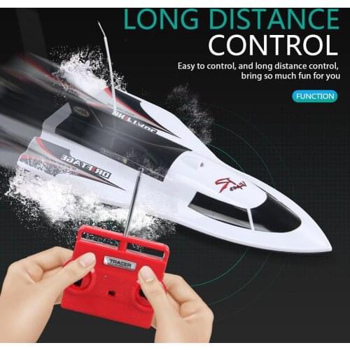 Create Toys CT3352 Waterproof 4-Channel Remote Control Ship Speed RC Boat Strong Power Rechargeable High Speed Rowing Model D30