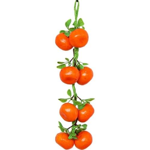 Simulation Orange Strings Artificial Fruit Vegetable Foam Model Farmhouse Hotel Decoration Photography Prop Hanging String