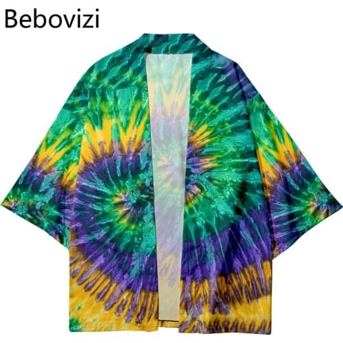 Women Men Harajuku Kimono Cosplay Blouse Tops Yukata Clothing 3D Color Plus Size 6XL 5XL Loose Japanese Cardigan Oversized