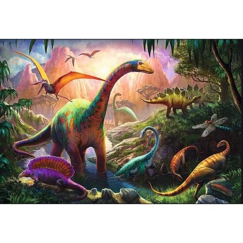 Square/Round Diamond 5D DIY Diamond Painting "Dinosaur" Embroidery Cross Stitch 5D Mosaic Artist Home Decoration Mural