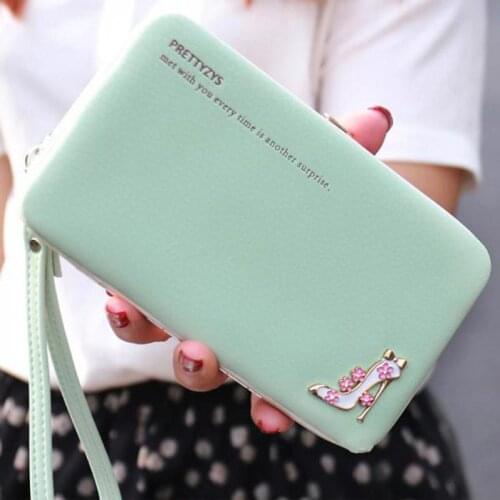 Fashion women Phone wallet new brand female wallet long women clutch purse with wrist strap card holders