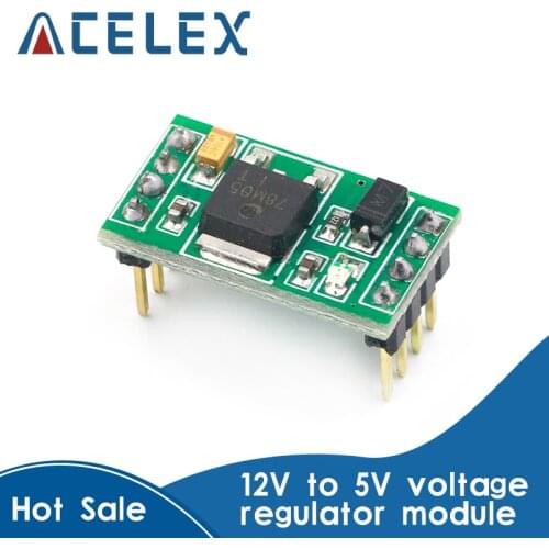 12V to 5V voltage regulator module, DC 5V power supply, 5V voltage regulator chip, small size, dual channel