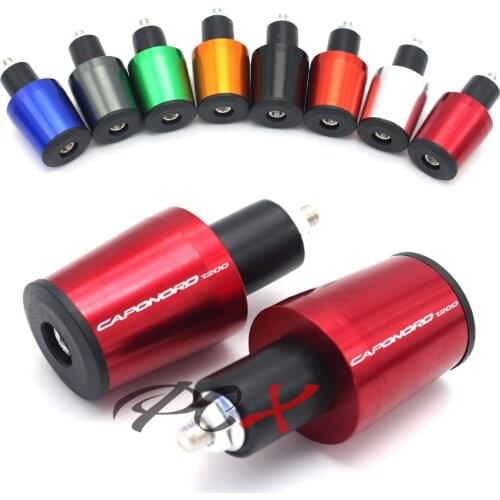 Motorcycle Accessories CNC 7/8'' 22MM Handlebar Grips Handle Bar Cap End Plugs For Aprilia CAPANORD 1200/Rally 2014-2018