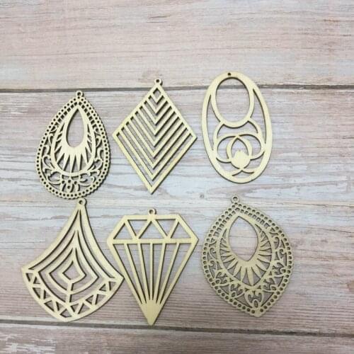 Set of 20 hand made unfinished wood earring wood drop earring diy