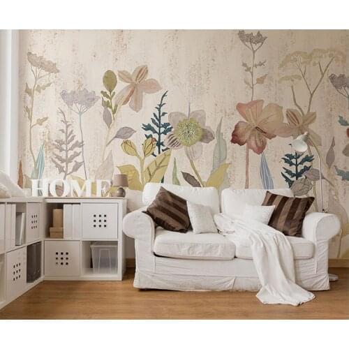 Bacal 3D Wall Murals Wallpaper Countryside Flower Mural Art Living Room Bedroom Wall paper Hand-painted Oil Painting huda beauty