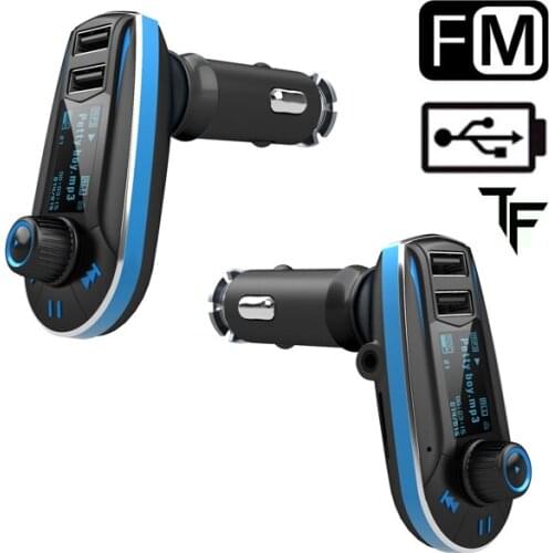 New Dual Port USB Car Wireless Radio Audio FM Transmitter MP3 Player