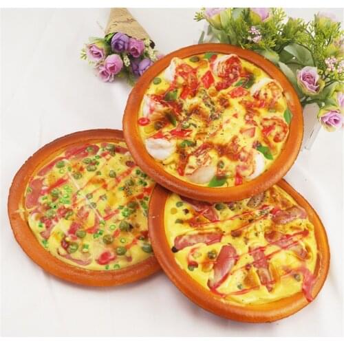 Hotel restaurant shop store decoration seafood bacon green beans shrimp ham sausage beef fake Simulation pizza model props