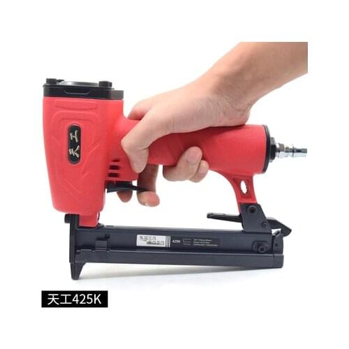Tian Gong 425K Nail Gun K Nail Pneumatic Nail Gun Woodworking Iron Woven Rattan Furniture Aluminum Tube 5mm Narrow Rivet Tool