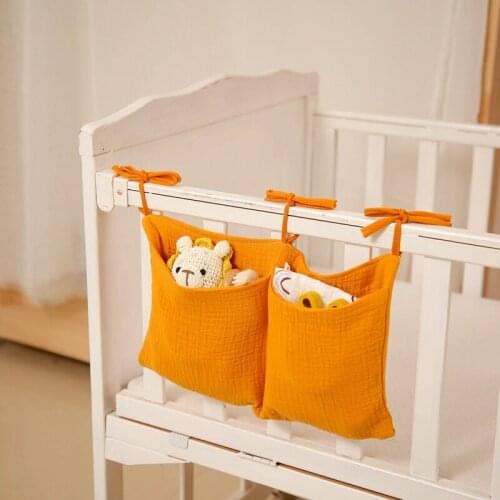 1PCS Hanging Storage Bag Organizer For Baby Crib Diaper Nappy Multi-Purpose Holder Pockets Crib Accessories Bedding Sets