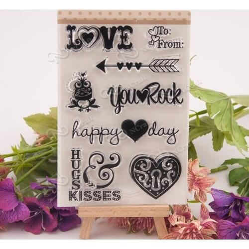 Love Transparent Clear Silicone Stamps for DIY Scrapbooking/Card Making/Kids Christmas Fun Decoration Supplies A869