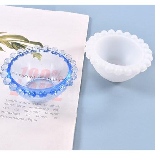 Chiffons Style Dish Bowl Resin Molds Handmade Making Silicone Mold For Home Storage Decorations Gift DIY Crystal Epoxy Mold