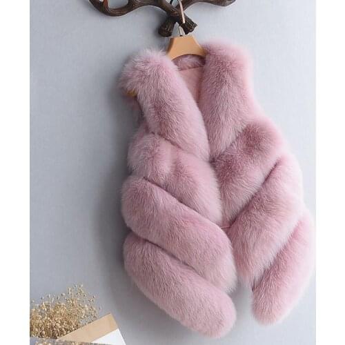 Autumn Winter Faux Fur Coat Women Thick Warm Fur Elegant Sleeveless Short Vest Woman Casual Slim Luxury Thick Fur Jacket Y31