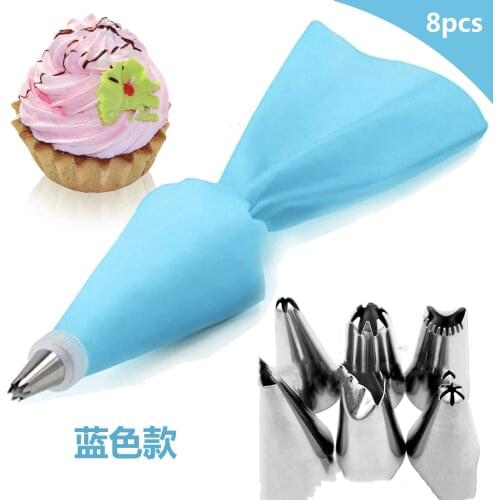 Silicone Pastry Bag Tips Kitchen DIY Cake Icing Piping Cream Cake Decorating Tools Reusable Pastry Bags For Kitchen Accessories