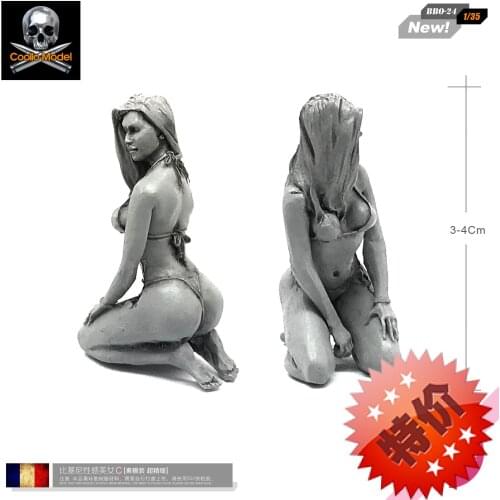 1/35 Resin Figure Beauty Bikini Beauty Resin Soldier Model BBO-24