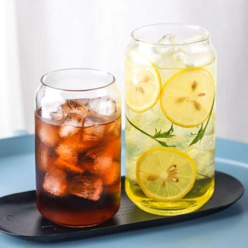 Water Cup Glass Mug Transparent Breakfast Milk Coffee Juice Cup Crystal Transparent Heat-resistant Cup Home Drinkware