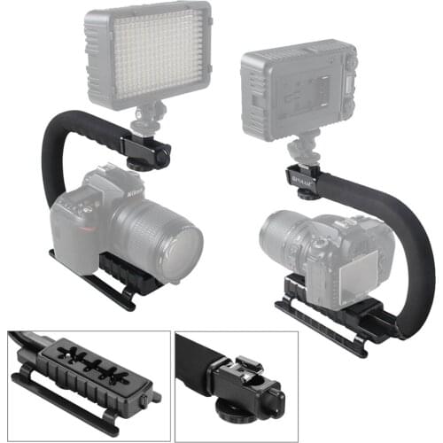 U C Shaped Holder Grip Video Handheld Stabilizer for DSLR Nikon Canon Sony Camera and Light Portable SLR Steadicam for Gopro U