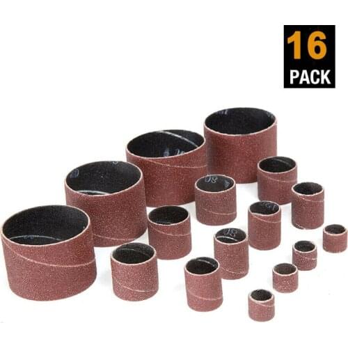 16Pack Aluminum Oxide Spindle Sanding Sleeves 60 80 120 240 Assorted Grit
