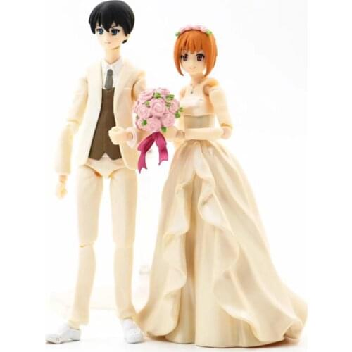 Wonder Festival Wedding Figma Bridegroom EX-046/Bride EX-047 PVC Action Figure Collectible Model Toy 12CM