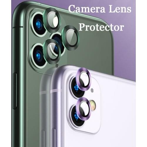 Camera Lens Tempered Glass Screen Protector For iPhone 11 Pro Max Camera Metal Ring Glass For iPhone 11 Pro Max