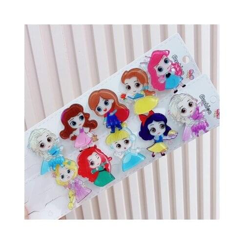 1Sets Disney Princess Frozen 65423 Anime Headwear Kids Accessories Cartoon Hairband Child Girls Hair Pin Birthday Gifts New
