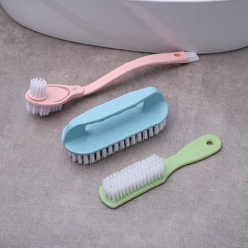 1pcs Shoes Cleaner Double-end Shoe Brush Cleaner Cleaning Sneaker Multifunction Cleaning Brush Kitchen Bathroom Tool Boot Brush