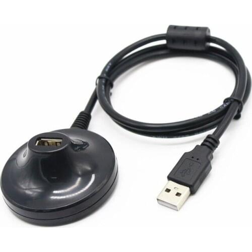 100 pieces 1.5m Desktop USB 2.0 Type A Male to Female Extension Data Charge Cable with Stand Base Shielded