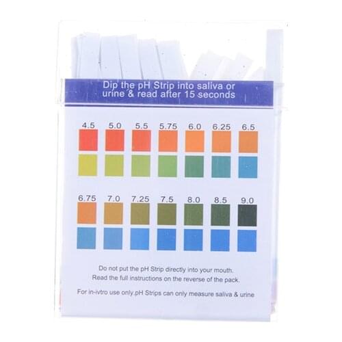 100pcs/Pack Professional Litmus Paper Ph Test Strips PH 4.5 9.0 Water Cosmetics Soil PH Test Paper Strips With Control Card
