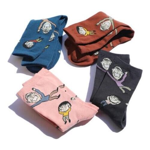 12pairs/lot! 2020 New Arrival! Sakura Momoko and Grandfather Socks Carton printed Socks Wholesales