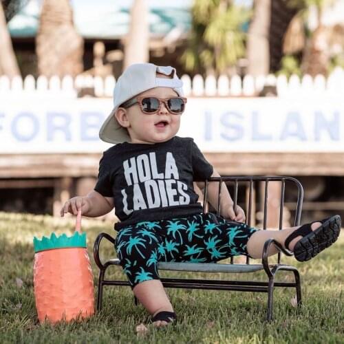 2021 New Kids Baby Boys Clothes Sets Summer Letter Printed Short Sleeve T-shirt Tops and Short Pants Casual Toddler Outfits 0-3Y