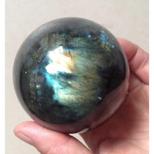 6.4cm Madagascar NATURAL Labradorite QUARTZ CRYSTAL sphere ball