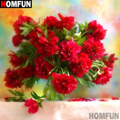 HOMFUN Full Square/Round Drill 5D DIY Diamond Painting "Flower landscape" 3D Embroidery Cross Stitch 5D Decor Gift A16791