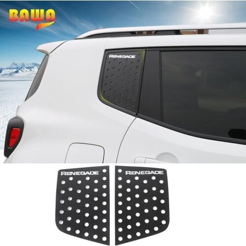 BAWA Car Stickers for Jeep Renegade 2016-2017 Rear Triangular Glass Decoration Trim Accessories Sticker for Jeep Renegade