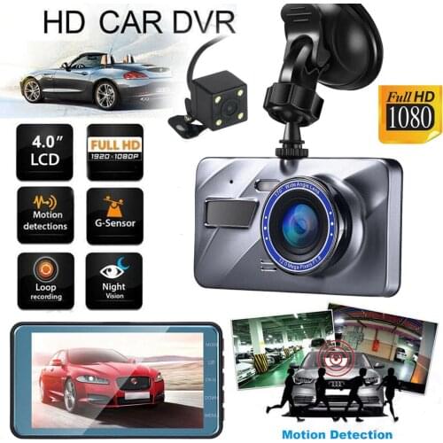 1080P Car DVR Dual Camera Lens Video Recorder Rear View 120° Wide Angle Cam With G-Sensor Night Vision Driving Recorder
