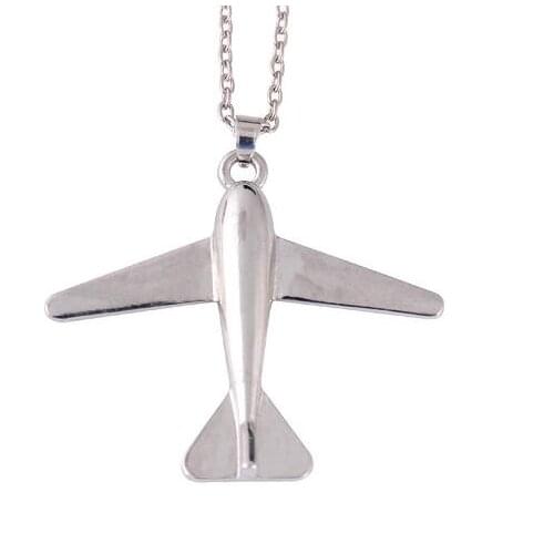 Big Size Airplane Pendant Necklace for women Alloy Fashion Plane Pendant Necklace cool Hip Hop Jewelry Christmas Gifts