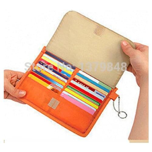 Promotion 40 Cards Storage Bags Women Men Simple Business Credit Cards Holder Multifunctional Card Case Wallet