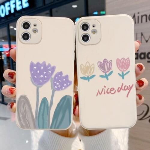 Luxury flower Fundas For Iphone XR11 12 Pro Max 7 8 Plus X XS Max 6S 6 SE 2020 12 Mini Case Cute Silicone Iphone Cases TPU Cover