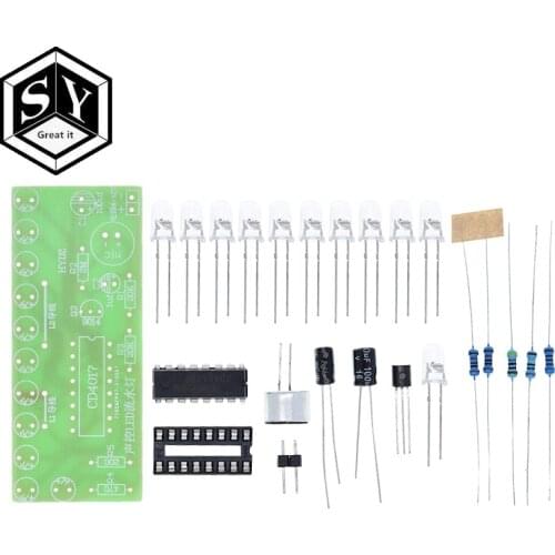 Voice activated LED Water Light Kit CD4017 Lantern Control Fun Electronic Production Teaching Training Diy Electronic Kit Module