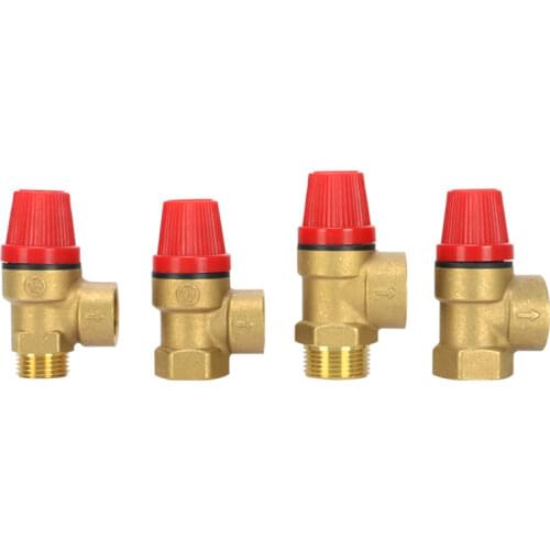 1/2" BSP Female Thread Brass Safety Release Valve Pressure Drain Relief Valve For Solar Water Heater