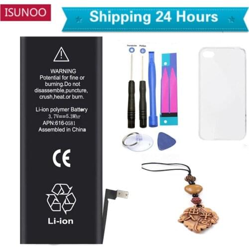 AAAAAA Lithium Phone Battery For Iphone 6S 6G 5s 5C SE 5G 4S 0 cycle moble batteries bateria replacement +free repair tools case