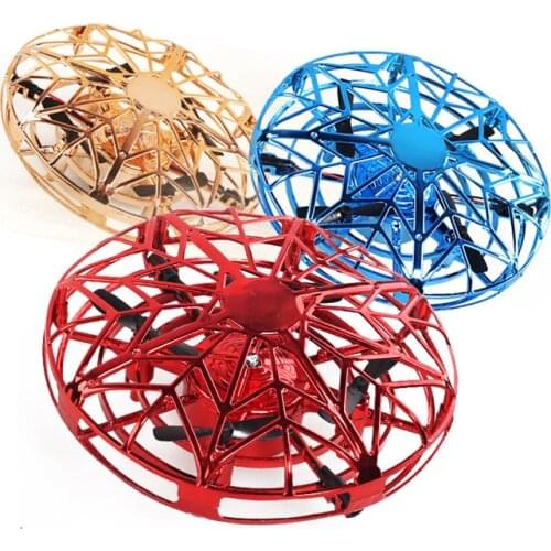 Mini Drone for Kids Toy Helicopter Induction Electronic Antistress Luminous Boys Adult Aircraft UFO Ball Flying Anti-collision