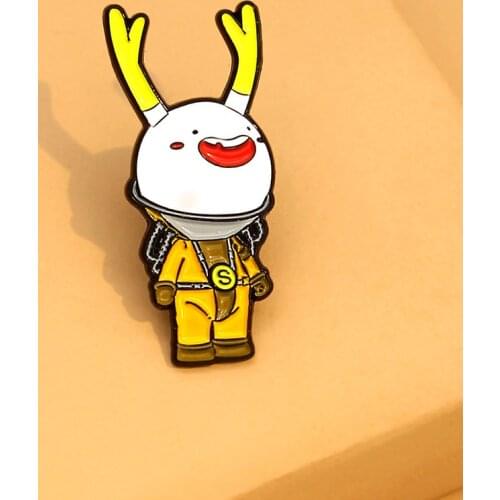 Cartoon Tangyuan antler Enamel Brooch S Christmas Reindeer Lapel Pin Bag clothing custom Badge Lovely jewelry
