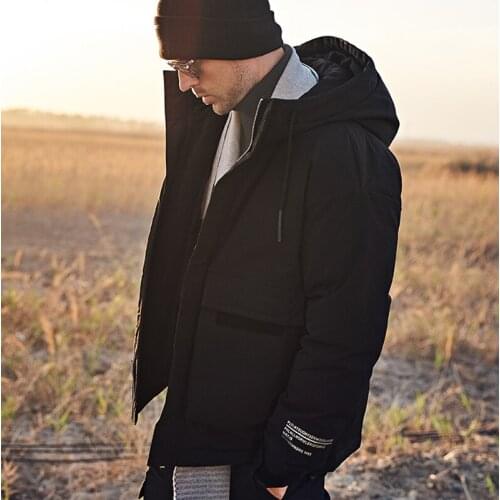 Winter Down Men Jacket Coat Casual Autumn Stand Collar Puffer Thick Hat White Duck Male Mens Winter Warm Jacket With