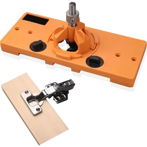 Concealed 35MM Cup Style Hinge Jig Boring Hole Drill Guide With Forstner Bit For Cabinet Door Hinges Woodworking Tools