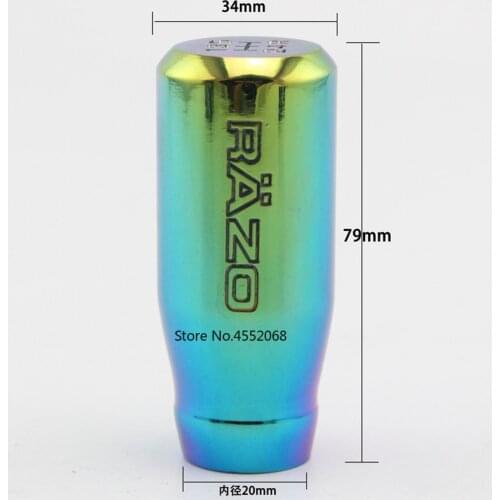 Neo Chrome RAZO 5 Speed Gear Shift Knob Car Racing Shifter Lever Knob For Universal Car